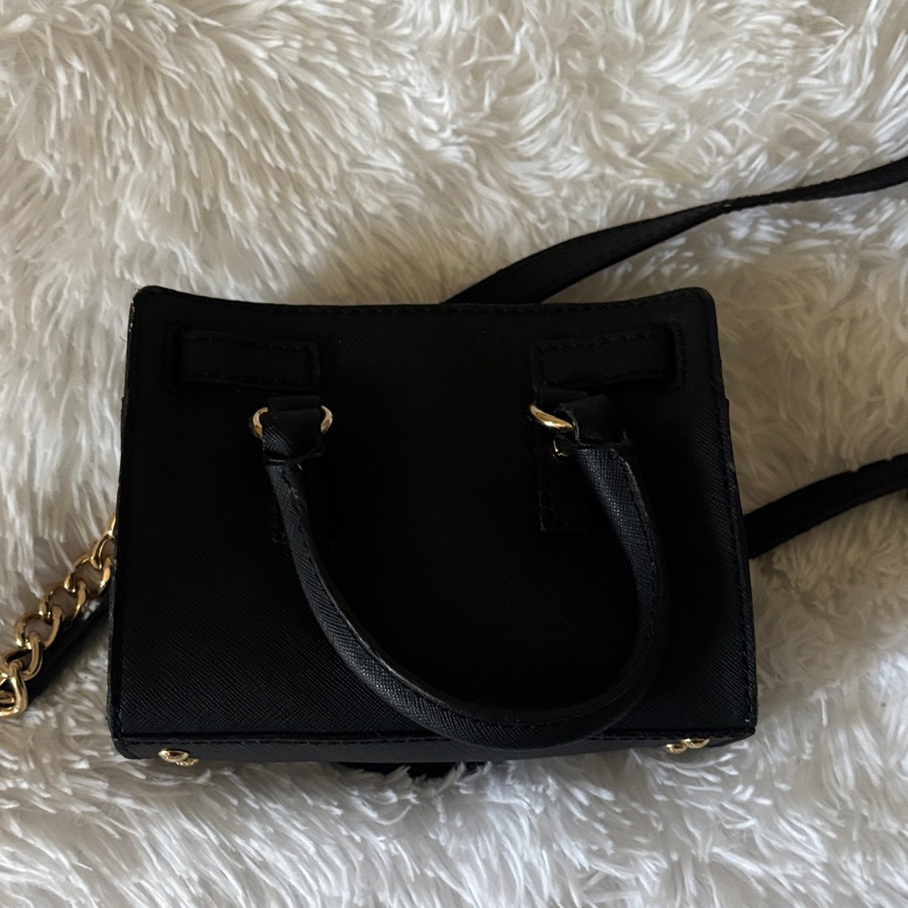 Michael Kors Black Mini Bag with Gold Accents - Picture 3 of 5